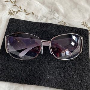 Ladies Salvatore Ferragamo, blinged up sunglasses in light mauve with black lens